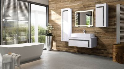 Waschtisch Aloha V2 - Armatur: Armatur M1 | Farbe Applikation: Grau