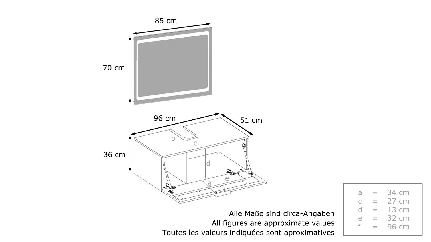 Waschtisch Aloha V2 - Armatur: ohne Armatur | Farbe Applikation
